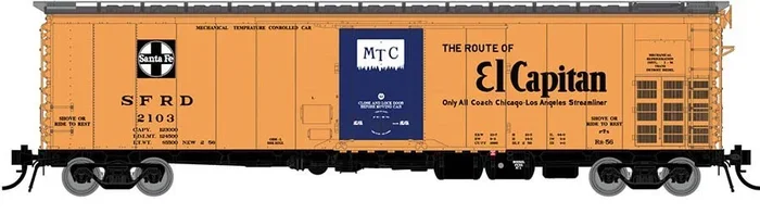 Rapido Trains 156005A HO Scale RR-56 Reefer Santa Fe El Capitan SFRD # Varies