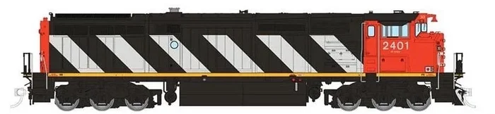 Rapido Trains 24502 HO Scale GE Dash 8-40CM Canadian National “Stripes” CN 2405 DCC Sound