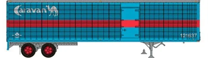 Rapido Trains 403116 HO Scale 45′ Trailmobile Dry Van Trailer w/ Side Door Caravan Leasing 121641