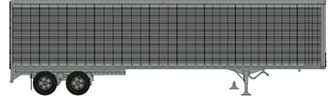 Rapido Trains 403123 HO Scale 45′ Trailmobile Dry Van Trailer Silver Unlettered