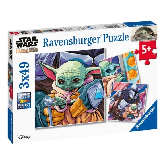 Ravensburger: Star Wars The Mandalorian 3x 49 Piece Jigsaw Puzzle