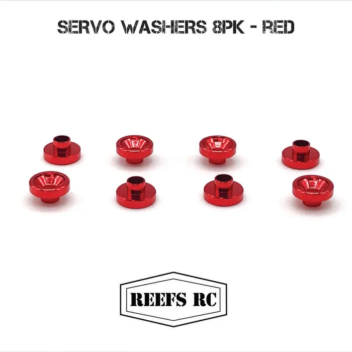 Reefs RC Servo Washers 8pk – Red