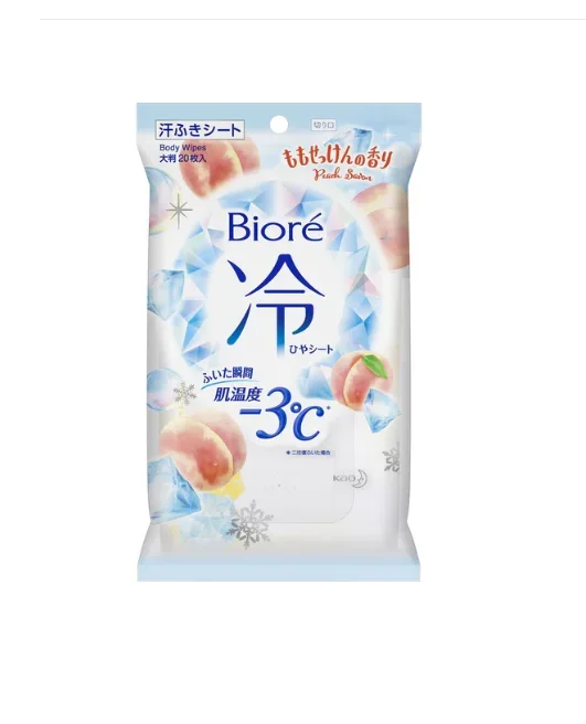 日本BIORE冷感湿巾限定水蜜桃味-20pcs