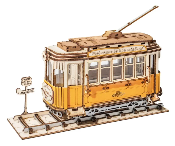 Robotime Classic 3D Wood Puzzles; Tramcar