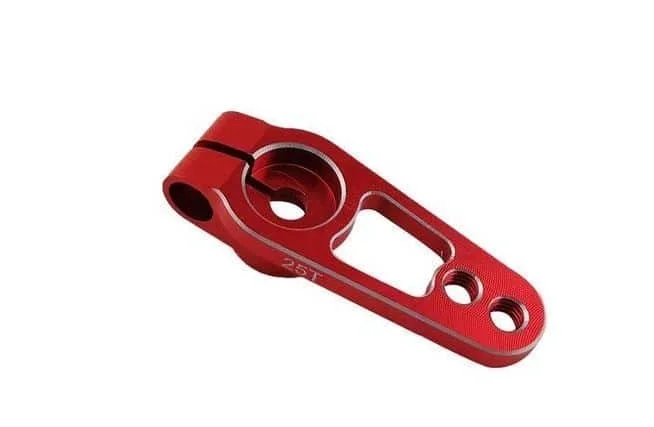 Rotor Ron Low Profile Billet Aluminum Servo Horn 25T RED 15/19mm Adjustable