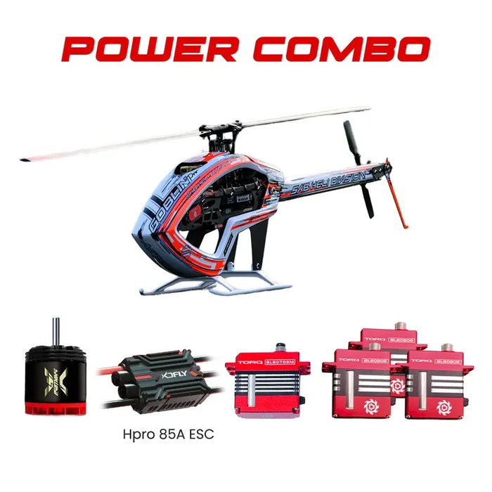 SAB ILGoblin PRO 420 Helicopter Kit (White) – With Main & Tail Blades Power Combo XDFly ESC, Xnova Motor & TORQ Servos