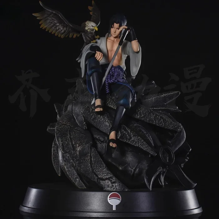 Sasuke Uchiha Figure – 35cm | PVC قسط مع Eagle & Sword