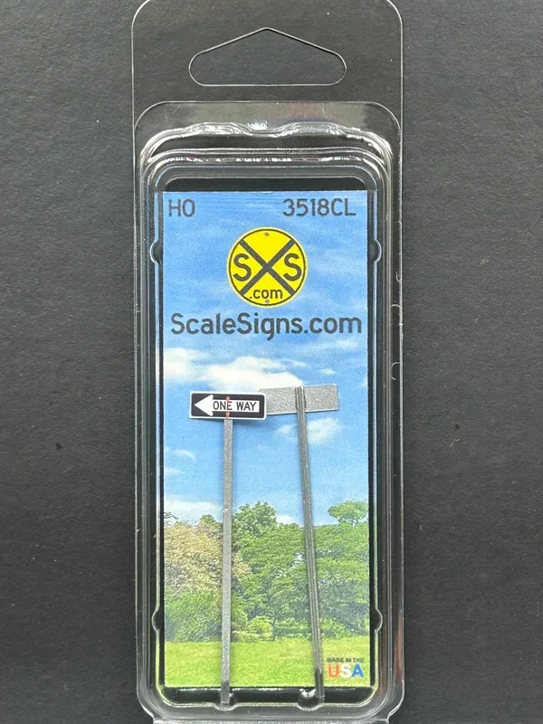 ScaleSigns HO-3518CL HO Scale One Way Sign Left Arrow (2 Pack)