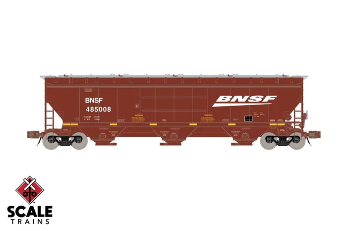 ScaleTrains 33215 Rivet N Scale Gunderson 5188 Covered Hopper (Ribbed) BNSF 485063