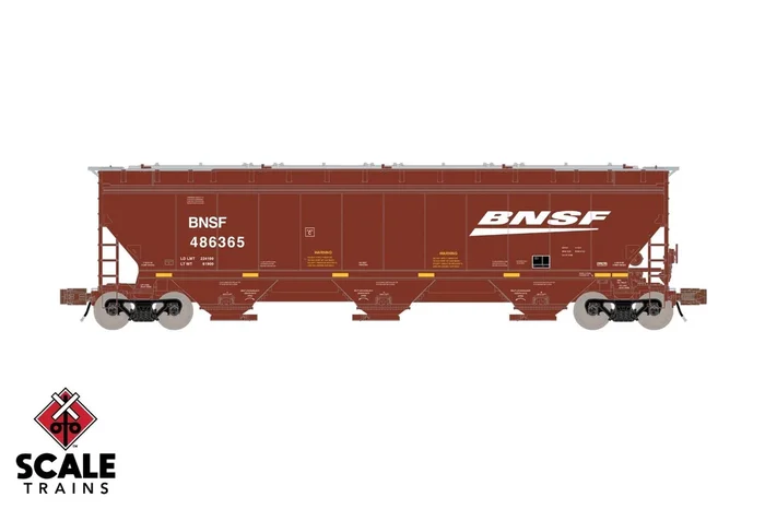 ScaleTrains 33229 Rivet N Scale Gunderson 5188 Covered Hopper BNSF 486749