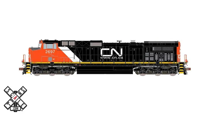 ScaleTrains 33454 Rivet HO Scale GE Dash 9 (C44-9W) Canadian National IC/CN 2700 DCC and LokSound