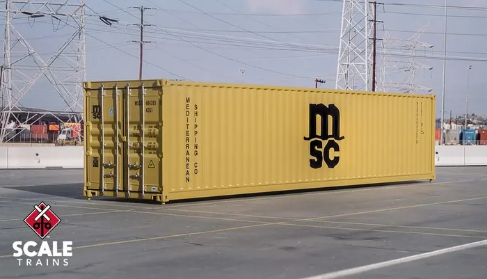 ScaleTrains Operator 11235 HO Scale 40′ CIMC Container Mediterranean Shipping Company MSCU 484393
