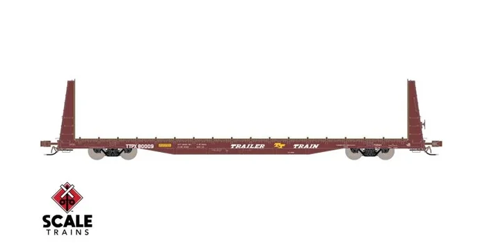 ScaleTrains Rivet 38376 HO Scale BSC F68AH Bulkhead Flatcar “Oxide” TTPX 80269