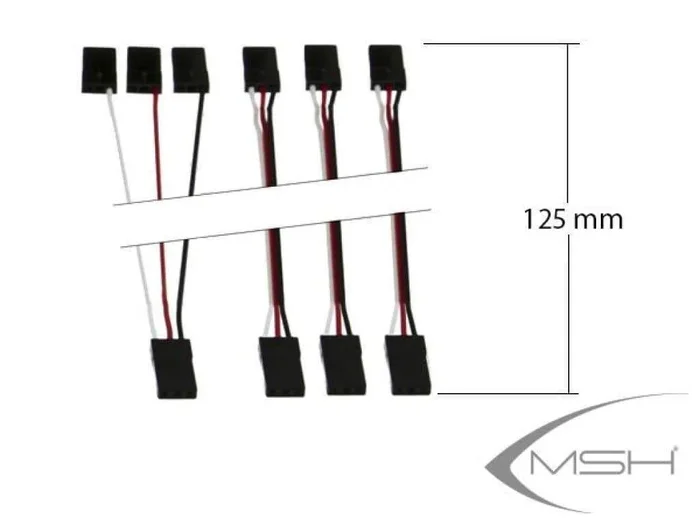 Set of cables for standard receivers 125mm