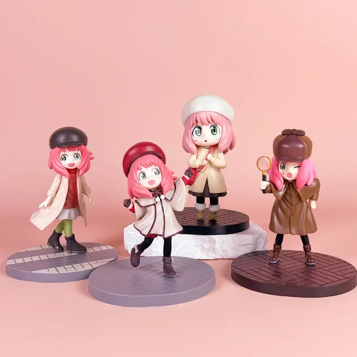 스파이 X 가족 형사 Anya PVC 그림 세트 – 14cm, 4 포즈, 영화 버전