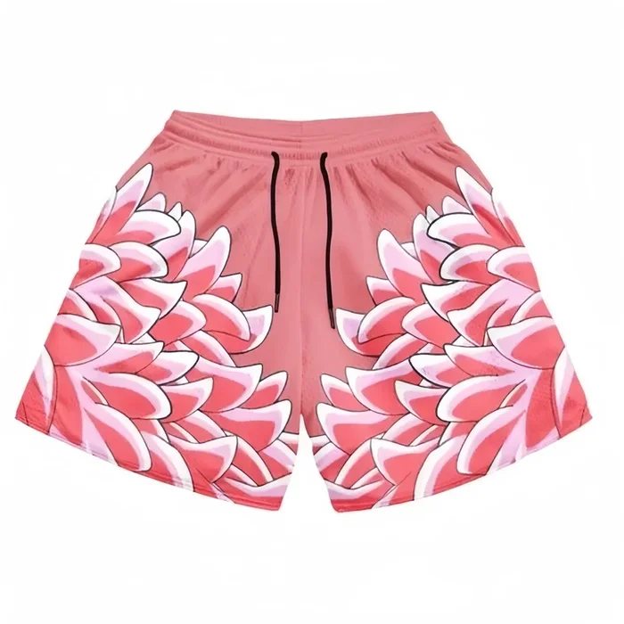 Shorts inspirados em uma peça-Nico Robin Flor Blossom Design shorts casuais rosa