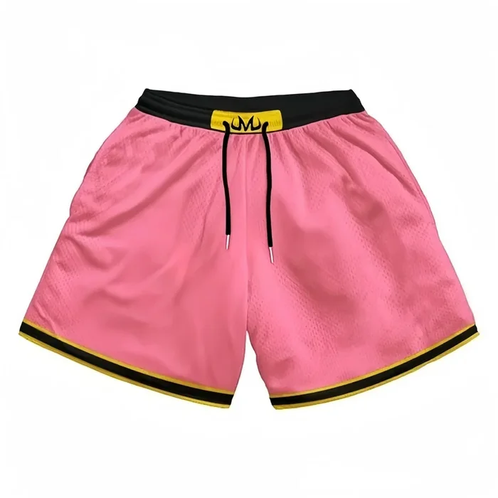 Shorts inspirados na bola de dragão-estilo de armadura de treinamento rosa vegeta
