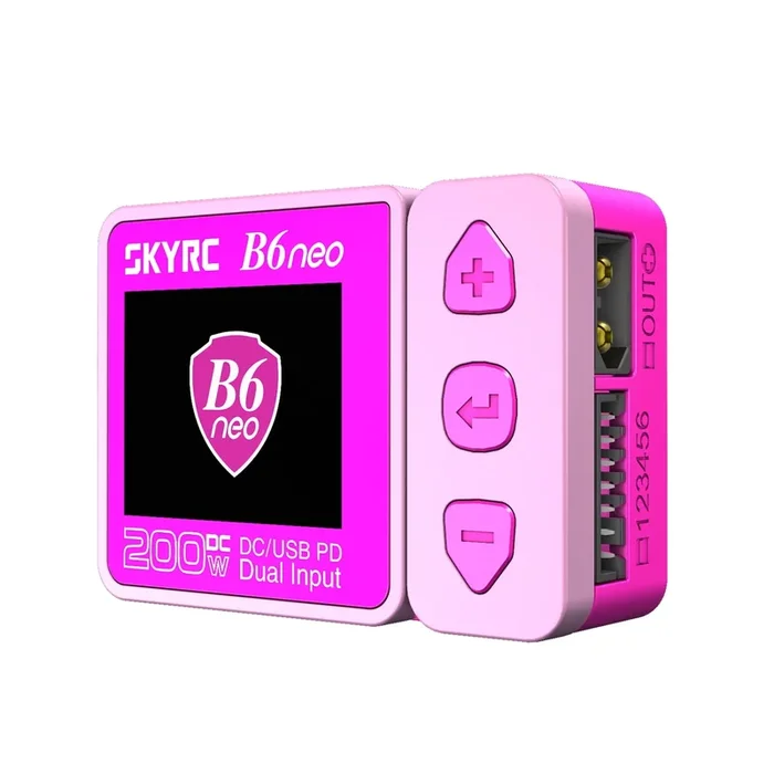 SkyRC B6 Neo 200W DC/USB PD Dual Input Smart Charger Pink