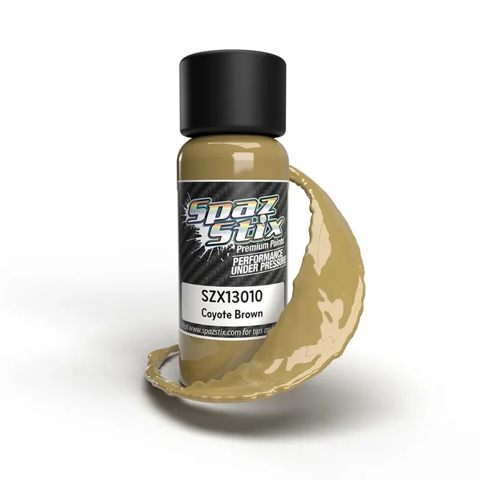 Spaz Stix Coyote Brown Airbrush Ready Paint 2oz Bottle SZX13010