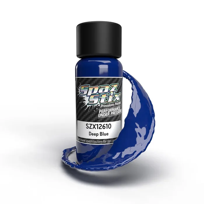 Spaz Stix Deep Blue Airbrush Ready Paint 2oz Bottle SZX12610