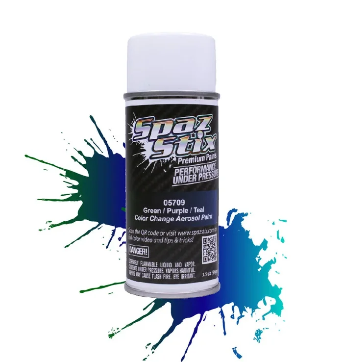 SPAZ STIX SZX05709 COLOR CHANGE GREEN / PURPLE / TEAL Aerosol Paint, 3.5oz Can
