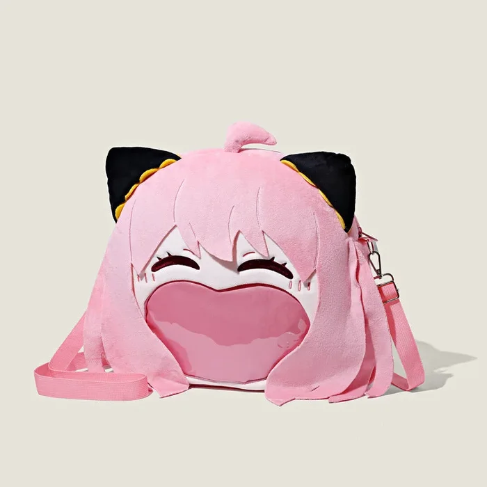 Spy x Família Anya Freger Bolsa de ombro – Design de anime fofo com bolso de boca transparente