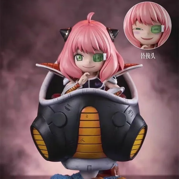 Spy X Family Anya Forger PVC Рисунок – 15 см как косплей Frieza, двойная замена головки