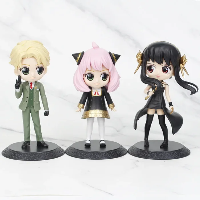 Spy X Family Complete Set – Anya, Loid e Yor PVC Figuras – 15cm