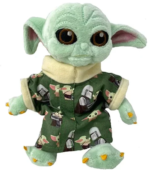Star Wars The Child Shoulder Baby Yoda Green Mandalorian Print Robe Fits 5″ Yoda