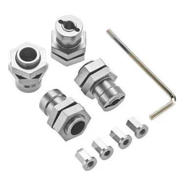 STRC Aluminum Hex Conversion 17mm Silver Wraith / AX10 Deadbolt STA31266S