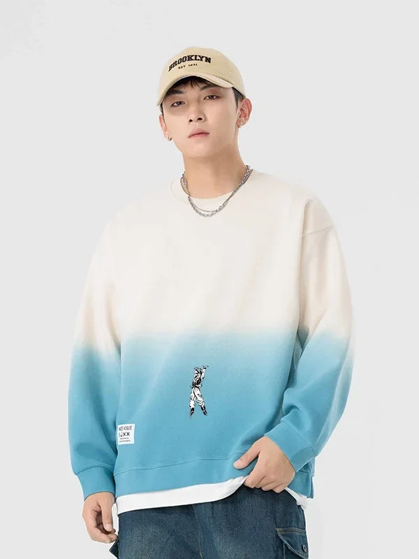 Sudadera de bola de dragón de edición limitada – Diseño de gradiente de bomba de espíritu de Goku