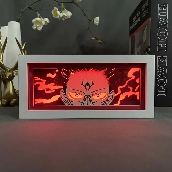 Sukuna LED 3D Light Box – Jujutsu Kaisen لعن الطاقة الوهج