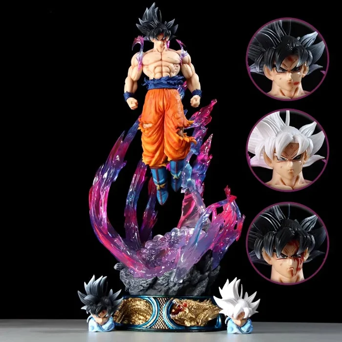 Super Saiyan Goku รูปสะสม 3 หัว-Dragon Ball 50 ซม. รายละเอียดสูง 4 กิโลกรัม