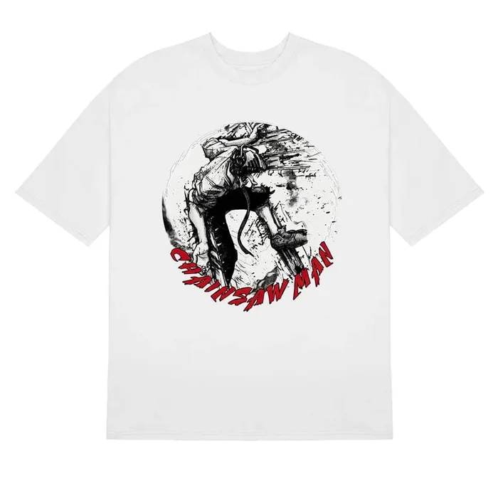 T-shirt Chainsaw Man Dynamic Slash – Chemise anime 100% coton au design intense