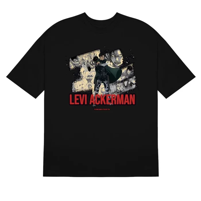 T-shirt Levi Ackerman Manga Panel Attack on Titan – Vêtements d’anime emblématiques