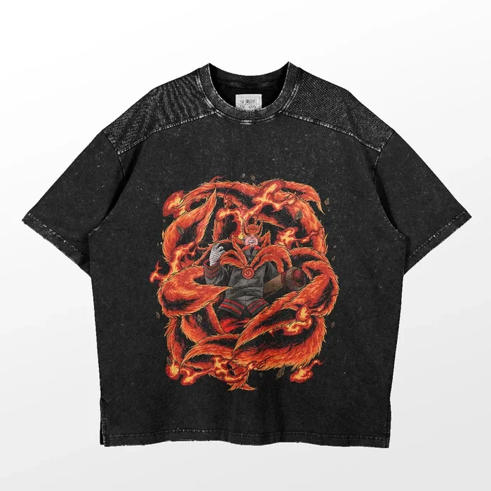 T-shirt Naruto Kurama | Conception exclusive de Naruto | Vêtements d’anime haut de gamme