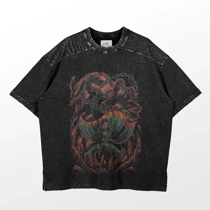 T-shirt Naruto Kyûbi et Minato Namikaze | Vêtements d’anime haut de gamme