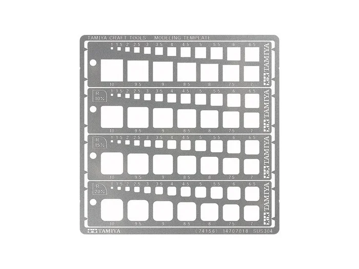Tamiya Modeling Template Square 1-10mm