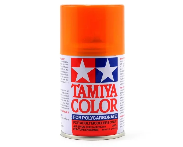 Tamiya TAM86043 PS-43 Translucent Orange Lexan Spray Paint (100ml)