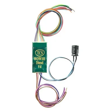 TCS 1530 WOW101-Diesel Universal Decoder w/ 9-Pin Plug for HO Scale Locomotive