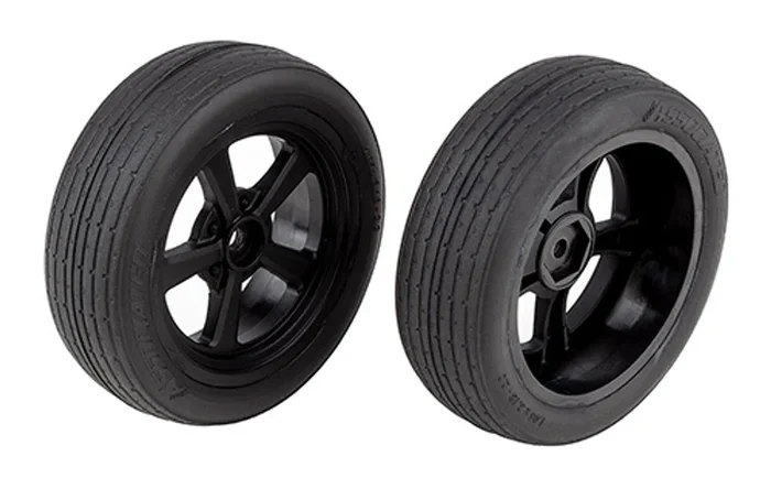 Team Associated 71073 Front Wheels and Tires for DR10 Drag Race Car