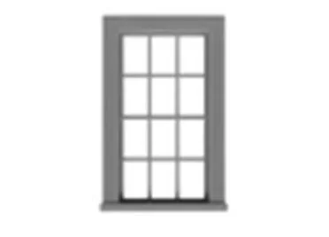 Tichy Train Group 8217 HO Scale 6/6 Double Hung Window with Glazing and Shades (12 Pack)
