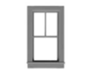 Tichy Train Group 8218 HO Scale 2/1 Double Hung Window with Glazing and Shades (12 Pack)