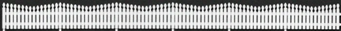 Tichy Train Group 8282 HO Scale 4′ High Fancy Picket Fence (5 Pack)