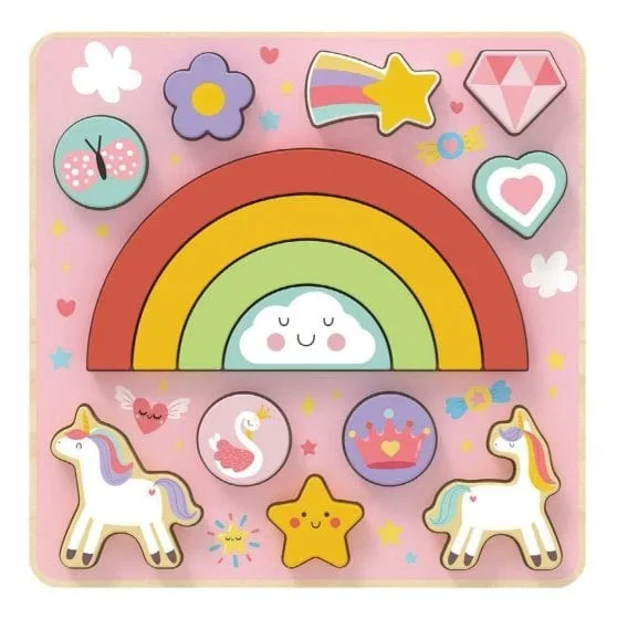 Tooky Toy – Wooden 2 in 1 Balance Puzzle – Unicorn