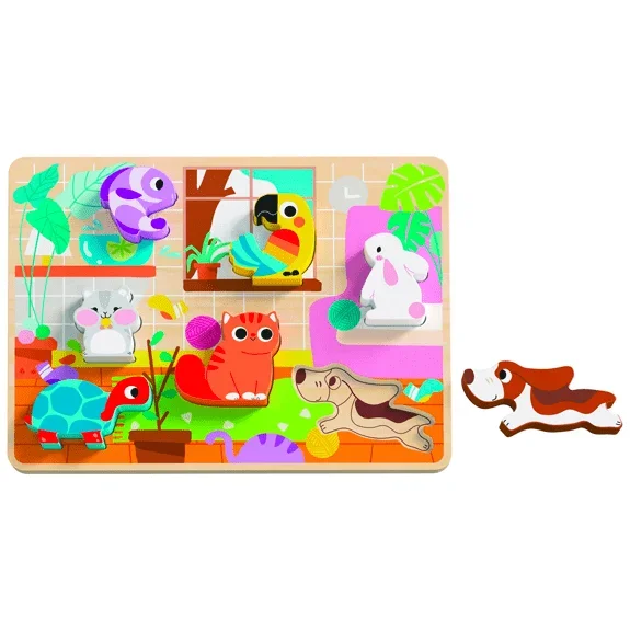Tooky Toy’s Wooden 7 Piece Chunky Puzzle – Pet