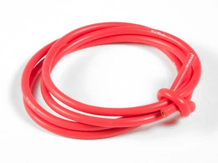 TQ Wire 13 Gauge Super Flexible Wire- Red 3′ 1334