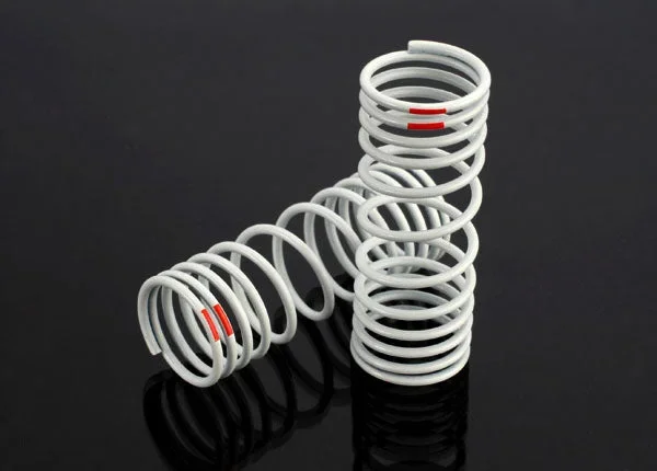 Traxxas 6861 Front Progressive (-20% Rate Orange) White Shock Springs for 4×4 Vehicles