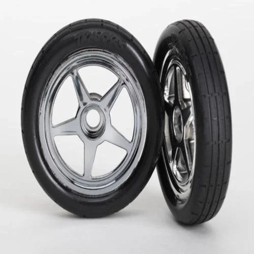 Traxxas 6975 Tire/Wheels Assembled/Glued Front (2) Funny Car