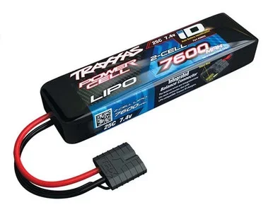 Traxxas 7600mAh 7.4V 25C Power Cell LiPo Battery w/iD Connector, 2869X
